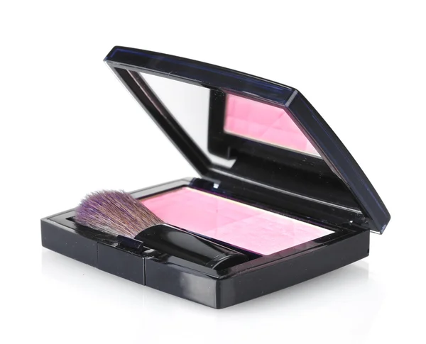 Make-up Blusher in Box isoliert auf weiß — Stockfoto