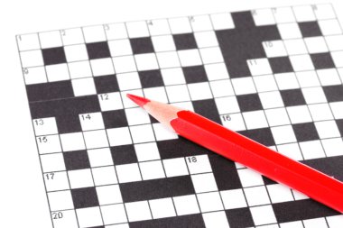 Crossword puzzle close-up clipart