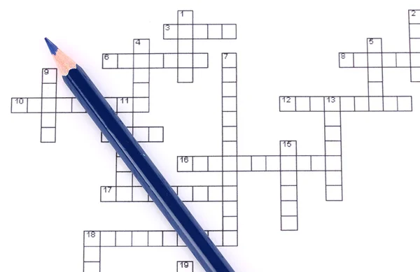 Crossword puzzle close-up — Stock Photo, Image