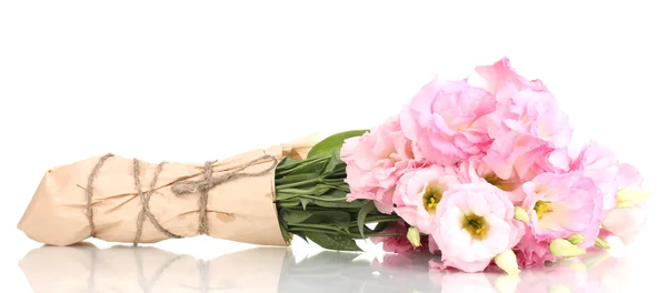 Ramo de flores de eustoma, aislado en blanco —  Fotos de Stock