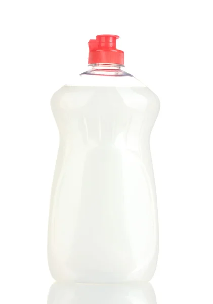 Bottle of dishwashing liquid isolated on white — Stock Photo, Image