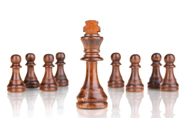 Шахові фігури ізольовані на білому — стокове фото