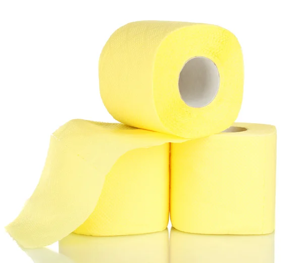 Rolls of toilet paper isolated on white Stock Image