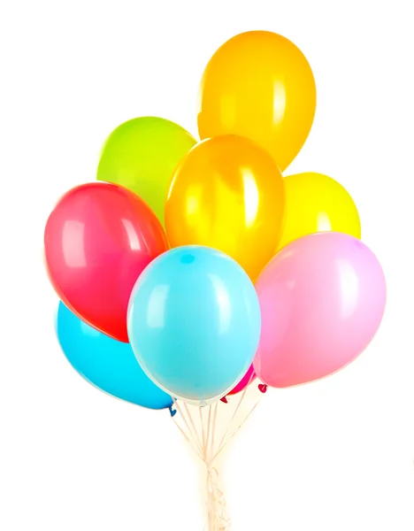 Kolorowe balony izolowane na białym — Zdjęcie stockowe