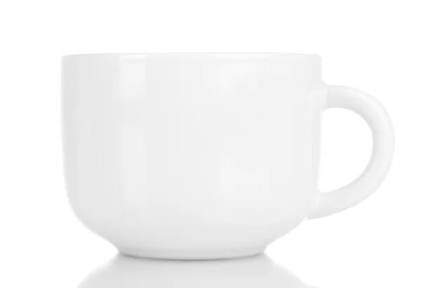 White cup isolated on white — Stock Photo, Image