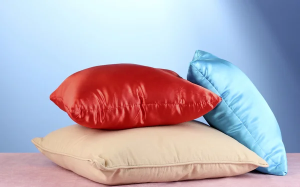 stock image Pillows on blue background