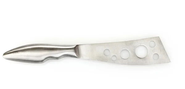 Peynir bıçağı üzerinde beyaz izole — Stok fotoğraf