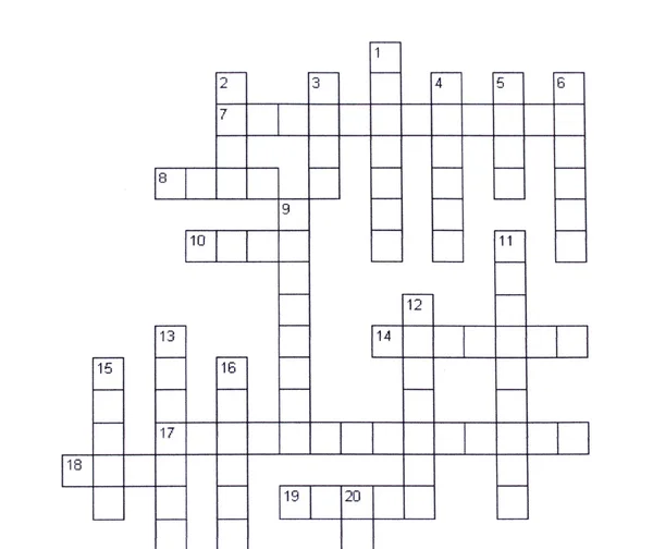 Crossword puzzle close-up — Stock Photo, Image