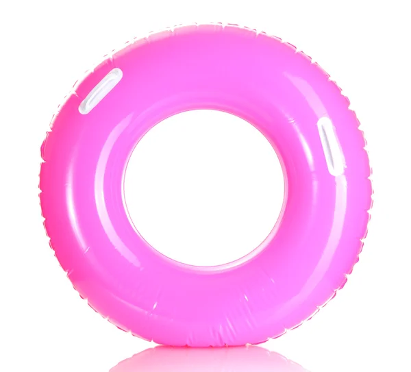 Anel de vida rosa isolado no branco — Fotografia de Stock
