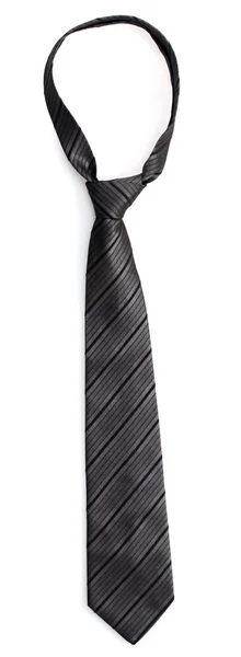 Elegantní šedá kravata izolovaných na bílém — Stock fotografie