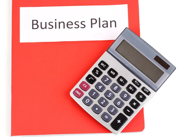 Red folder labeled business — Stock Photo, Image
