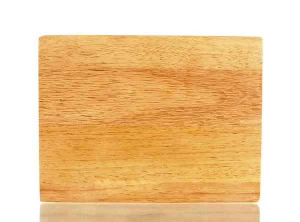 Cutting board isolated on white close-up — Stock Photo, Image