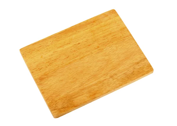 Cutting board isolated on white close-up — Stock Photo, Image