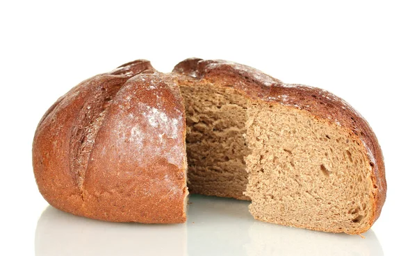 Zelfgebakken brood geïsoleerd op witte achtergrond — Stockfoto