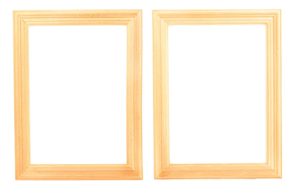 Wooden frames isolated on white — Stock Photo, Image