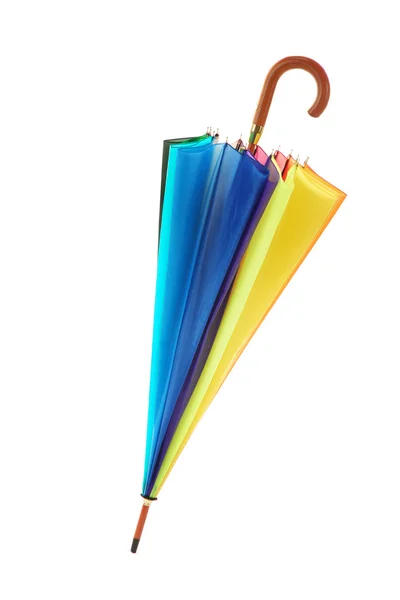 Kolorowy parasol, na białym tle — Zdjęcie stockowe