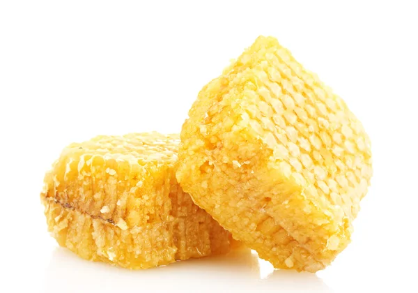 Gyllene honungskakor isolerad på vit — Stockfoto