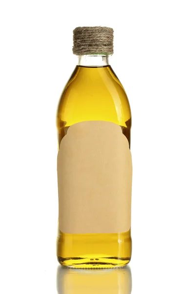 Olivový olej láhev izolované na bílém — Stock fotografie