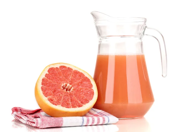 Grapefruitový džus a grapefruity izolovaných na bílém — Stock fotografie