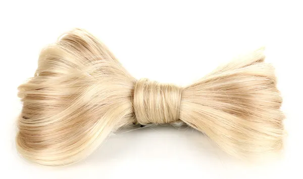 Lesklé blonďaté vlasy pin izolovaných na bílém — Stock fotografie