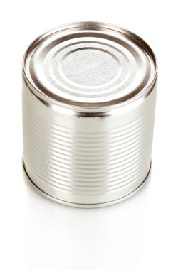 Tin can isolated on white clipart