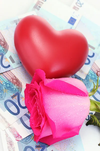 愛とお金の概念 — ストック写真