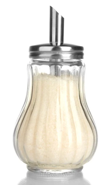 Сахарная чаша на белом фоне крупным планом — стоковое фото