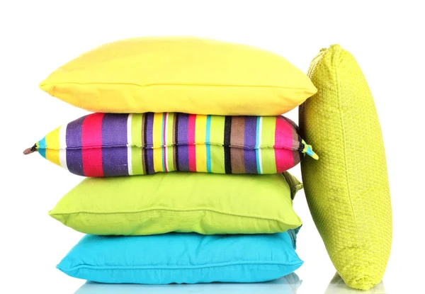 Cuscini di colore brillante isolati su bianco — Foto Stock