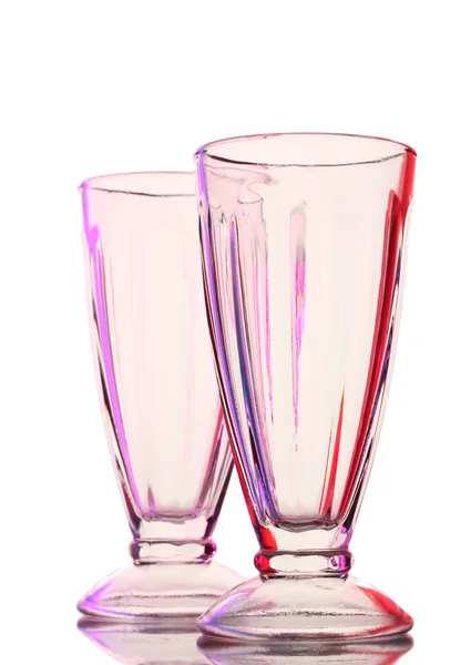 Пустые стаканы, изолированные на белом — стоковое фото