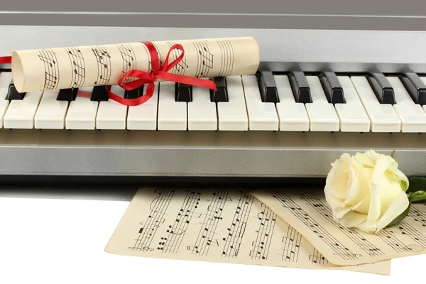 Sfondo della tastiera del pianoforte — Foto Stock