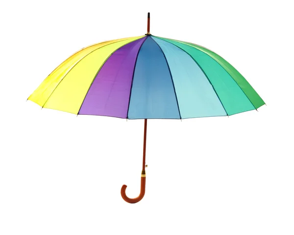 Beyaz izole renkli şemsiye — Stok fotoğraf