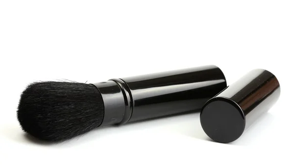 Svart pensel för make-up isolerad på vit — Stockfoto