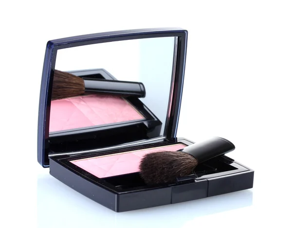 Make-up blusher in box isolated on white — Stock Photo, Image