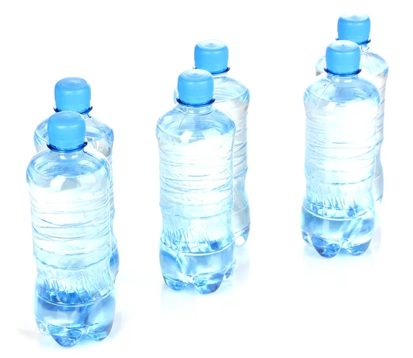 Műanyag palack víz elszigetelt fehér — Stock Fotó
