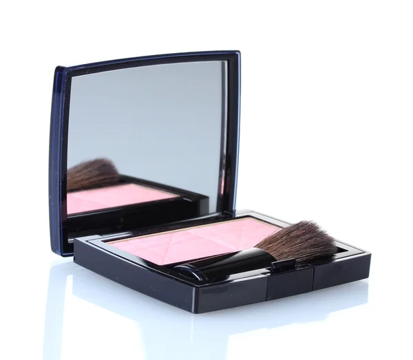 Make-up blusher in vak geïsoleerd op wit — Stockfoto