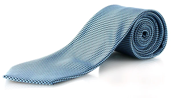 Modrá kravata izolovaná na bílém — Stock fotografie
