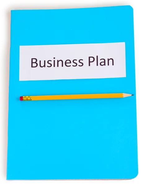 Blue folder labeled business — Stock Photo, Image