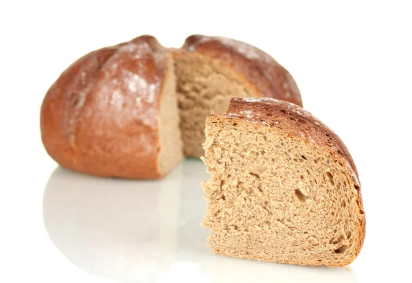 Roti buatan sendiri diisolasi pada latar belakang putih — Stok Foto