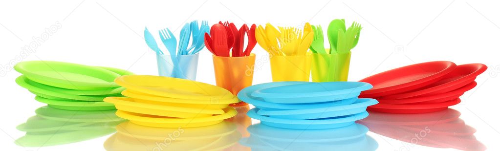 Bright Plastic Disposable Tableware Stock Photo By ©belchonock 59732967