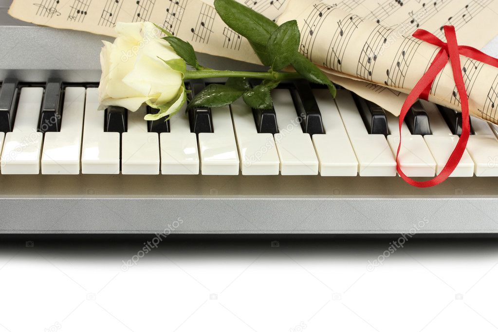Background of piano keyboard