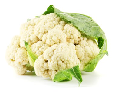 Fresh cauliflower isolated on white clipart