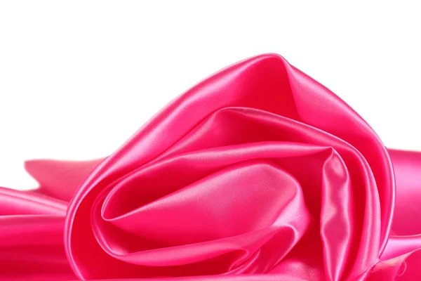 Drapeado de seda rosa aislado en blanco —  Fotos de Stock