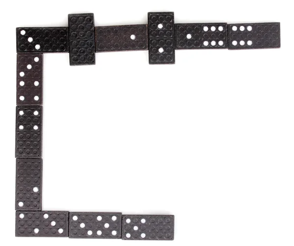 Játék a dominó elszigetelt fehér — Stock Fotó