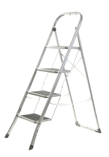 Escada de metal isolado em branco — Fotografia de Stock