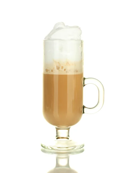 Glas kaffe cocktail isolerad på vit — Stockfoto