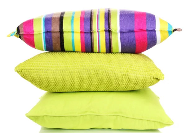 Bright color pillows isolated on white — Stockfoto