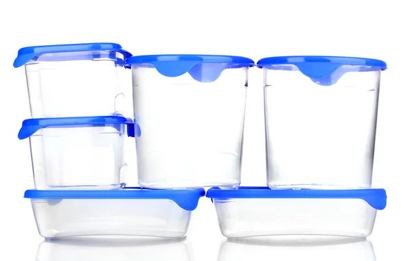 Plastförpackningar för livsmedel isolerad på vit — Stockfoto