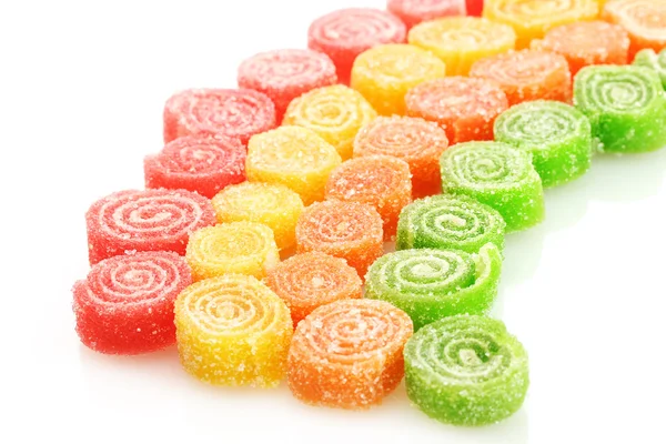 Elszigetelt fehér édes zselés cukorka — Stock Fotó