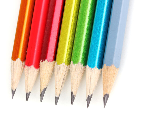 Lead pencils isolated on white