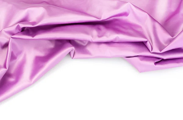 紫色のシルク ドレープ上分離白 — ストック写真